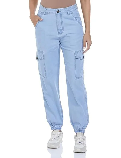 inkd Women's Cargo Pocket Jogger - High-Rise | 100% Cotton